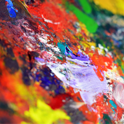 A collection of colours on a canvas.